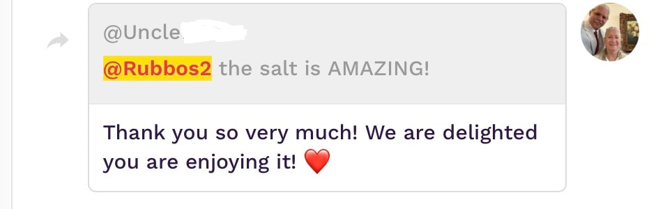 Rubbo Salt Review from Customer